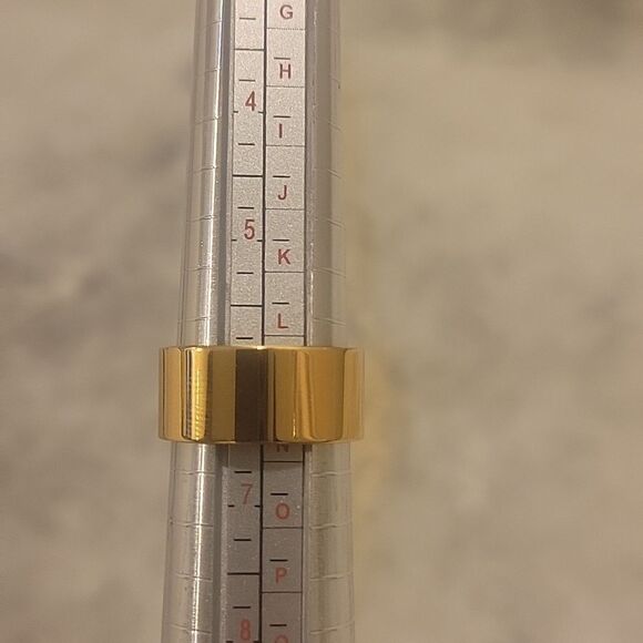 NEW Gorjana 18k Gold 6 Brass Rose Ring Cigar Band Thick Stacking Layering Boho - Picture 5 of 10